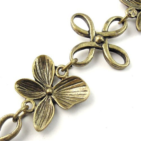 1 metro/1 lote Antiquqe estilo bronce tono joyas collar con cadena accesorio de la joyería * 24*3MM (30089) ► Foto 1/6