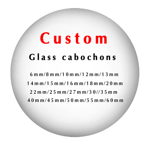Cabujones de cristal personalizados para personalización de foto, DIY, cabujones de cristal de 6mm/8mm/12mm/14mm/16mm/18mm/20mm/25mm/30mm ► Foto 1/4
