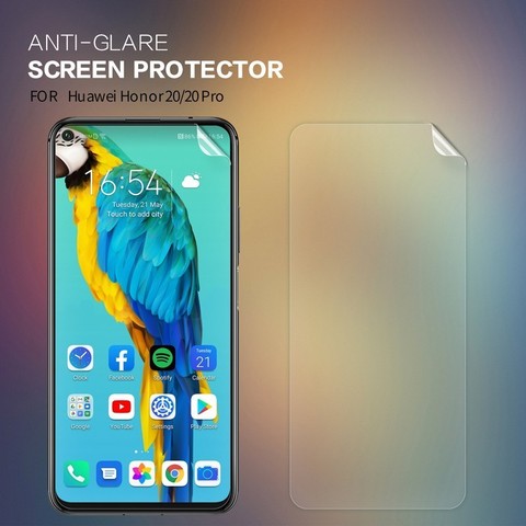 Protector de pantalla para Huawei Honor 20 Pro NILLKIN, película protectora suave antihuellas, transparente/mate, PET, para Huawei Honor 20 20s ► Foto 1/6