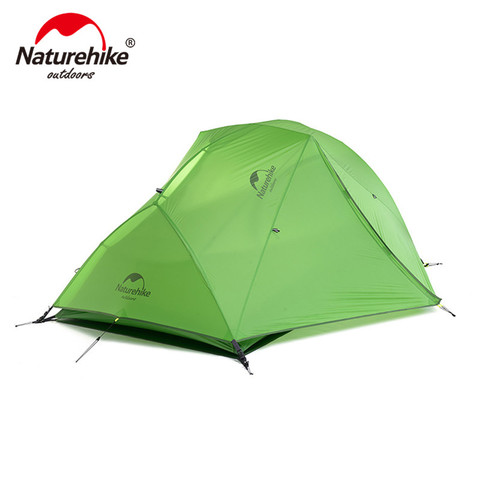 Naturehike-Tienda de campaña, carpa actualizada de silicona ultraligera, ideal para el aire libre, modelo Star River, incluye alfombra gratis NH17T012-T, 2 personas, 20D, 4 estaciones, nueva ► Foto 1/5