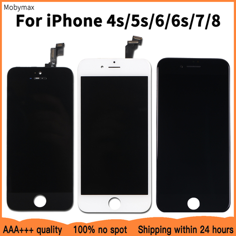 Promoción de la fábrica LCD de sustitución para iPhone 5S 6 AAAA + + + CALIDAD DE pantalla LCD de pantalla táctil para el iPhone 6 S 7 4S 8 Prueba 100% trabajo ► Foto 1/6