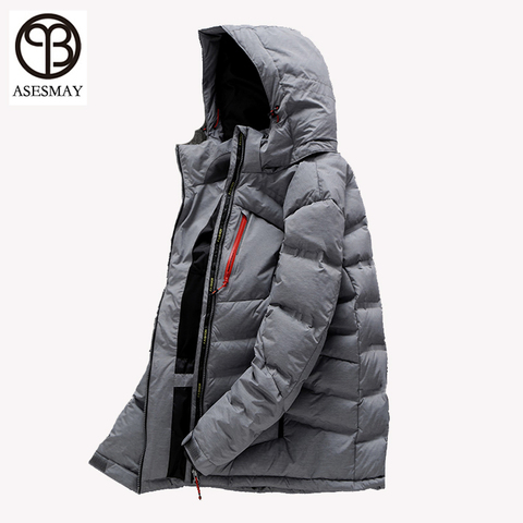 Asesmay-Chaqueta de plumón de pato para hombre, abrigo corto con capucha, Parka de plumón grueso de alta calidad, abrigo de invierno, 2022 ► Foto 1/1