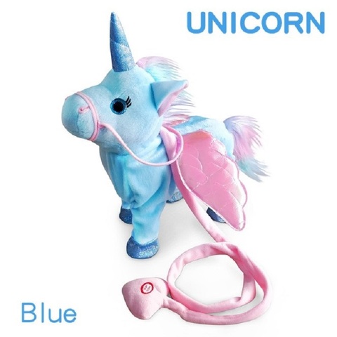 Peluche de unicornio para niños, juguete electrónico de peluche de unicornio de 35cm, para cantar, Robot de peluche, regalo para chico ► Foto 1/4