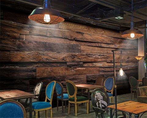 Papel pintado personalizado de beibehang 3D foto murales bloque de madera papel de pared para pared 3 d sala de estar restaurante 3d papel pintado ► Foto 1/3