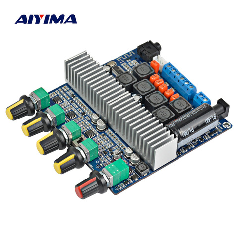 AIYIMA amplificador Bluetooth TPA3116 D2 2,1 potencia digital HIFI ensamblado Placa de alta potencia 2*50W + 100W Subwoofer Tabla de bajos ► Foto 1/6