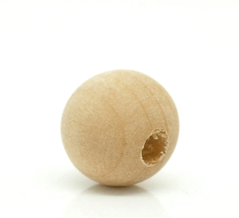 DoreenBeads-Cuentas espaciadoras de madera de bola Natural, 300 Uds., 10x9mm(3/8 