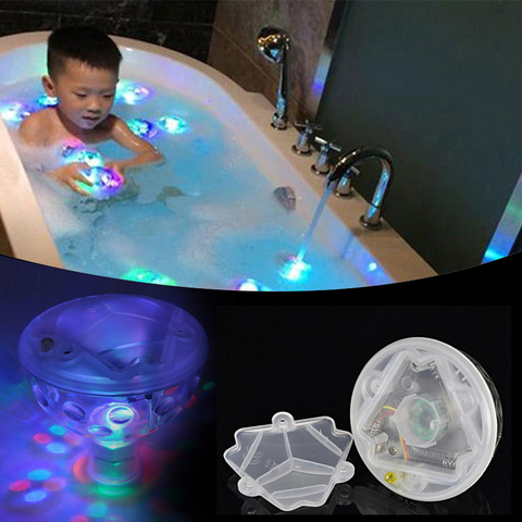 Luz LED flotante subacuática impermeable para discoteca, espectáculo de luces, piscina, bañera de hidromasaje, lámpara para Spa, piscina, baño de niños ► Foto 1/3