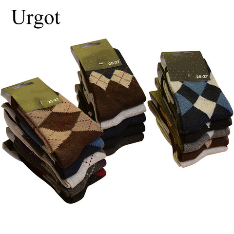 Urgot-Calcetines de lana para invierno para hombre, calcetín cálido de Algodón térmico, informal, de negocios, 5 pares ► Foto 1/6