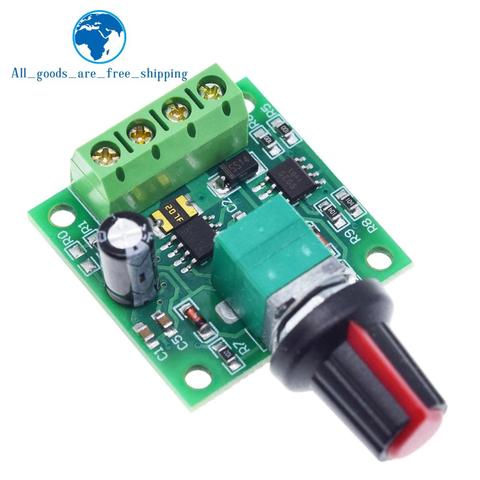 Controlador de velocidad del Motor controlador de velocidad del Motor de bajo voltaje, controlador de velocidad del Motor PWM 0 ~ 100% Módulo regulador ajustable, TZT, DC 1,8 V 3V 5V 6V 12V 2A PWM ► Foto 1/6