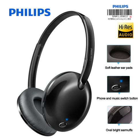 Auriculares inalámbricos Philips SHB4405 con Bluetooth 4,1 Control de volumen de polímero de litio para Iphone X Galaxy Note 8 prueba oficial ► Foto 1/6