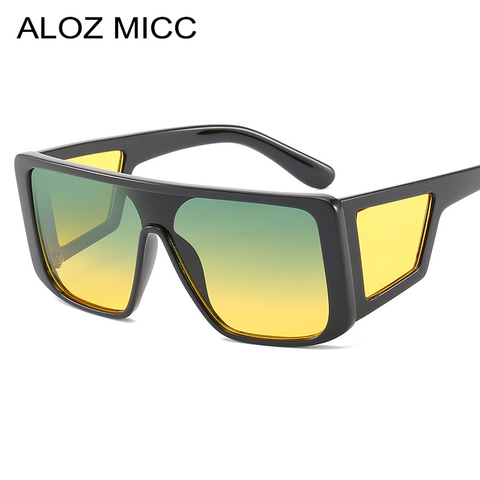 ALOZ MICC-gafas de sol cuadradas de gran tamaño para hombre y mujer, anteojos de sol unisex de diseño de marca de lujo, estilo Vintage, con UV400 Q87, 2022 ► Foto 1/6