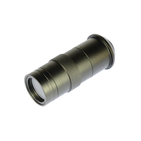 Lente de microscopio 8X-100X aumento ajustable c-mount lente de cristal para microscopio Industrial Cámara lupa ► Foto 1/6