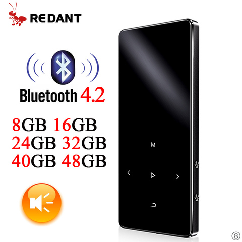 MP4 Player con Bluetooth Reproductor MP3 MP4 altavoz Reproductor de Slim Hifi pantalla táctil llaves de Metal portátil de medios de comunicación de Radio FM 16 GB 32 GB ► Foto 1/1