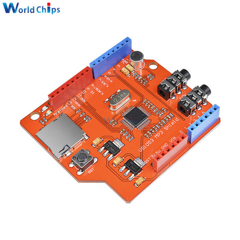 VS1053 VS1053B-REPRODUCTOR de Audio MP3 estéreo, Módulo de placa de desarrollo con placa de desarrollo y ranura para tarjeta TF para Arduino UNO R3 One ► Foto 1/6