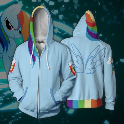 Sudadera con capucha de My Little poni para Sudaderas con capucha de impresión 3D, ropa de Cosplay, abrigo informal con dibujos animados ► Foto 1/3