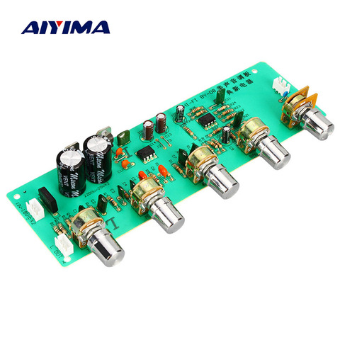 AIYIMA 2,0 HIFI AN4558 Placa de preamplificador de Audio bajo Midrange triple Balance ajustable preamplificador de Audio con Control de tono ► Foto 1/6