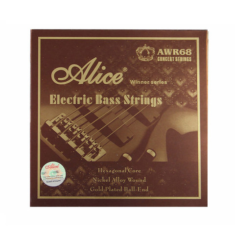 Alice-cuerdas de bajo eléctrico, núcleo Hexagonal, aleación de níquel enrollada, oro plateado, accesorios de Guitarra, parte de Guitarra ► Foto 1/1