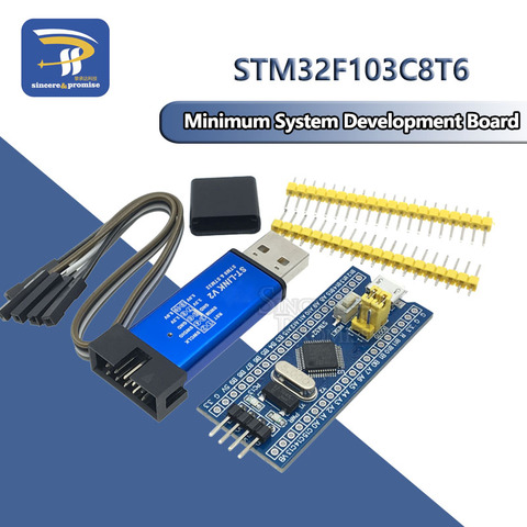 STM32F103C8T6 ARM STM32 Módulo de placa de desarrollo de sistema mínimo para Arduino DIY Kit st-link V2 Mini STM8 simulador descargar ► Foto 1/6