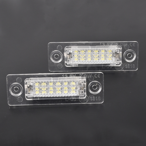 2 uds coche LED luces para placa de matrícula lámpara para Volkswagen Passat B5.5 B6 Golf Plus MK5 transportador T5 Caddy Touran ► Foto 1/6