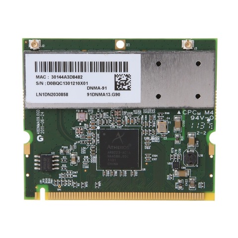Atheros-Mini cuaderno PCI AR9223, tarjeta de red WLAN inalámbrica, tamaño estándar para Acer, Toshiba, Dell, 300M, 802,11 a/b/g/n ► Foto 1/6