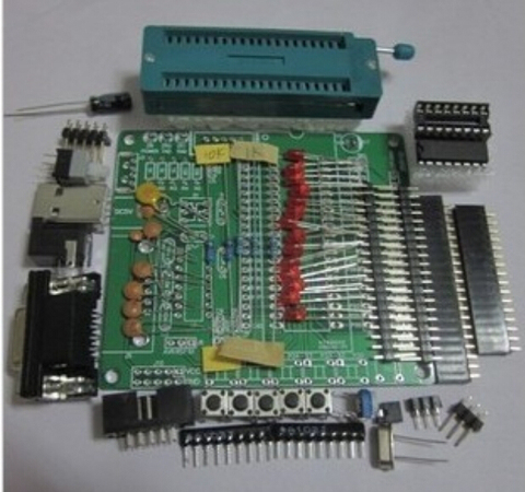 Kit de tablero de aprendizaje DIY, compatible con las piezas 51/AVR, placa de desarrollo del microcontrolador, tablero de aprendizaje STC89C52 ► Foto 1/3