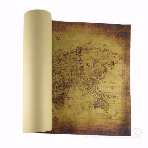Póster de papel Retro de Estilo Vintage grande Mapa del Viejo Mundo, decoración de pared para el hogar, regalo ► Foto 1/5