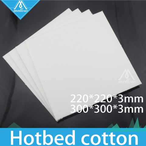 4 Uds algodones de aislamiento 300*300*3mm/220*220*3mm climatizada cama algodones de aislamiento para Reprap Anet A8 CR-10 3D impresora de cama caliente ► Foto 1/4