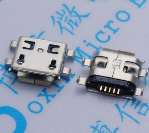 Conector hembra para teléfono móvil, Conector Micro USB de 5 pines tipo B de 0,8mm, Mini conector USB de carga de 5 pines, enchufe de cuatro pies, 10 Uds. ► Foto 1/1