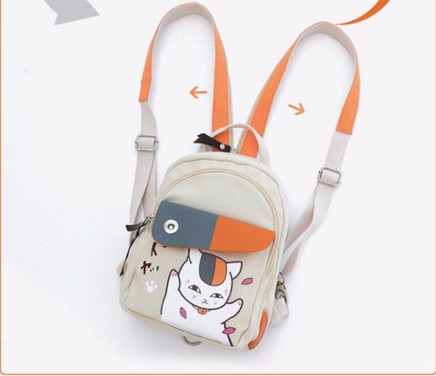 1 pieza de Anime Manga Natsume Yuujinchou mochila de lona bolso de hombro niños mochilas Unisex de lona Anime bolsa de viaje ► Foto 1/1