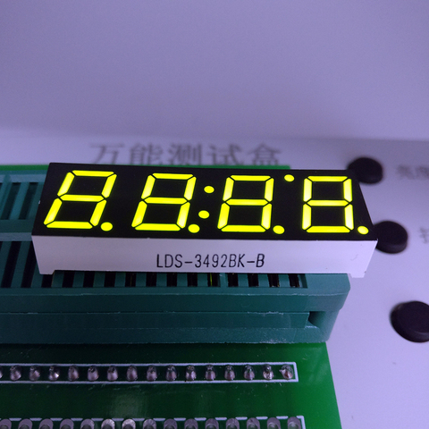 10 Uds. Tubo Digital de ánodo común de 4bit 0,39 pulgadas. LED amarillo verde dígito 7 segmentos (reloj) ► Foto 1/3