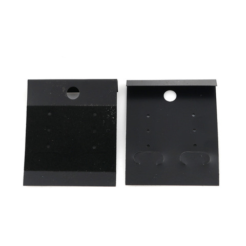 DoreenBeads joyas de PVC tarjeta de visualización de pendientes rectángulo tela de terciopelo negro pendientes de moda 50mm(2 