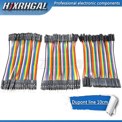 Cable Dupont line 120 Uds 10cm macho a macho + macho a hembra y hembra a hembra cable Dupont para Arduino diy kit hjxrhgal ► Foto 1/4