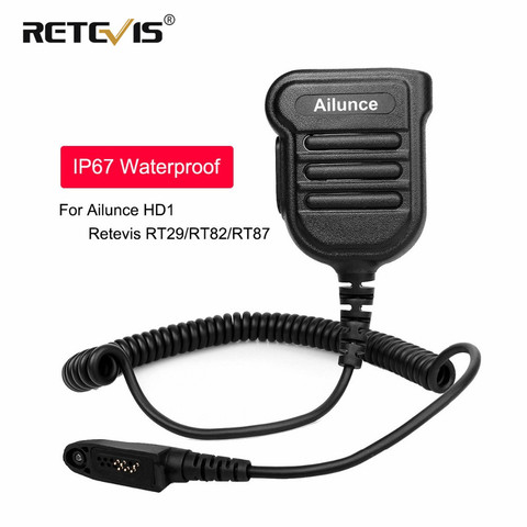 Micrófono de altavoz PTT resistente al agua IP67 actualizado, para Ailunce HD1 Retevis RT29/RT82/RT83/RT87/RT648/RT647 Walkie Talkie J9131G ► Foto 1/5