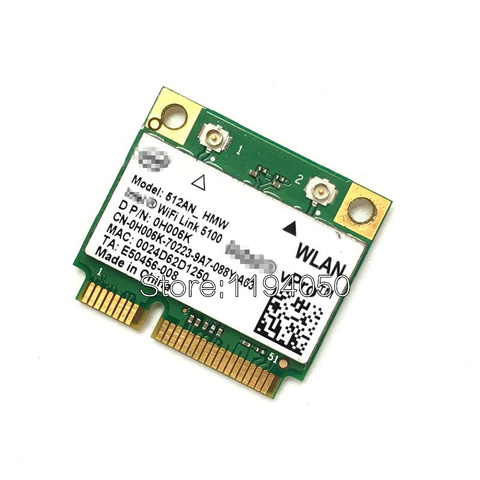 Dual-Band Intel Wifi 5100 512AN_HMW 300 Mbps inalámbrico 802,11 agn medio tamaño Mini PCI-e red inalámbrica para ordenador portátil módulo inalámbrico ► Foto 1/3