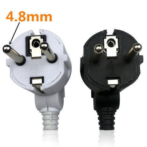 Adaptador de corriente CA de la UE enchufe 16A 250V Cable conector enchufe eléctrico Adaptador convertidor blanco negro macho enchufe desmontable ► Foto 1/6