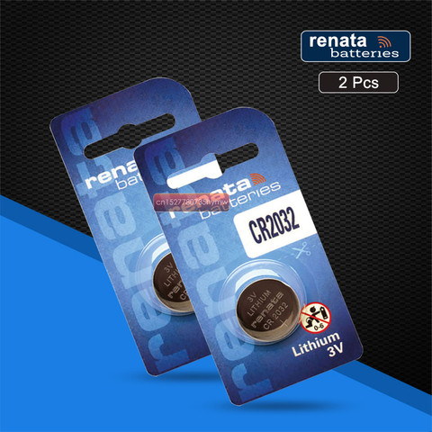 Batería de botón de Renata Swiss CR2032, baterías de iones de litio de 3V para relojes, juguete de Control remoto, 2 uds. ► Foto 1/5