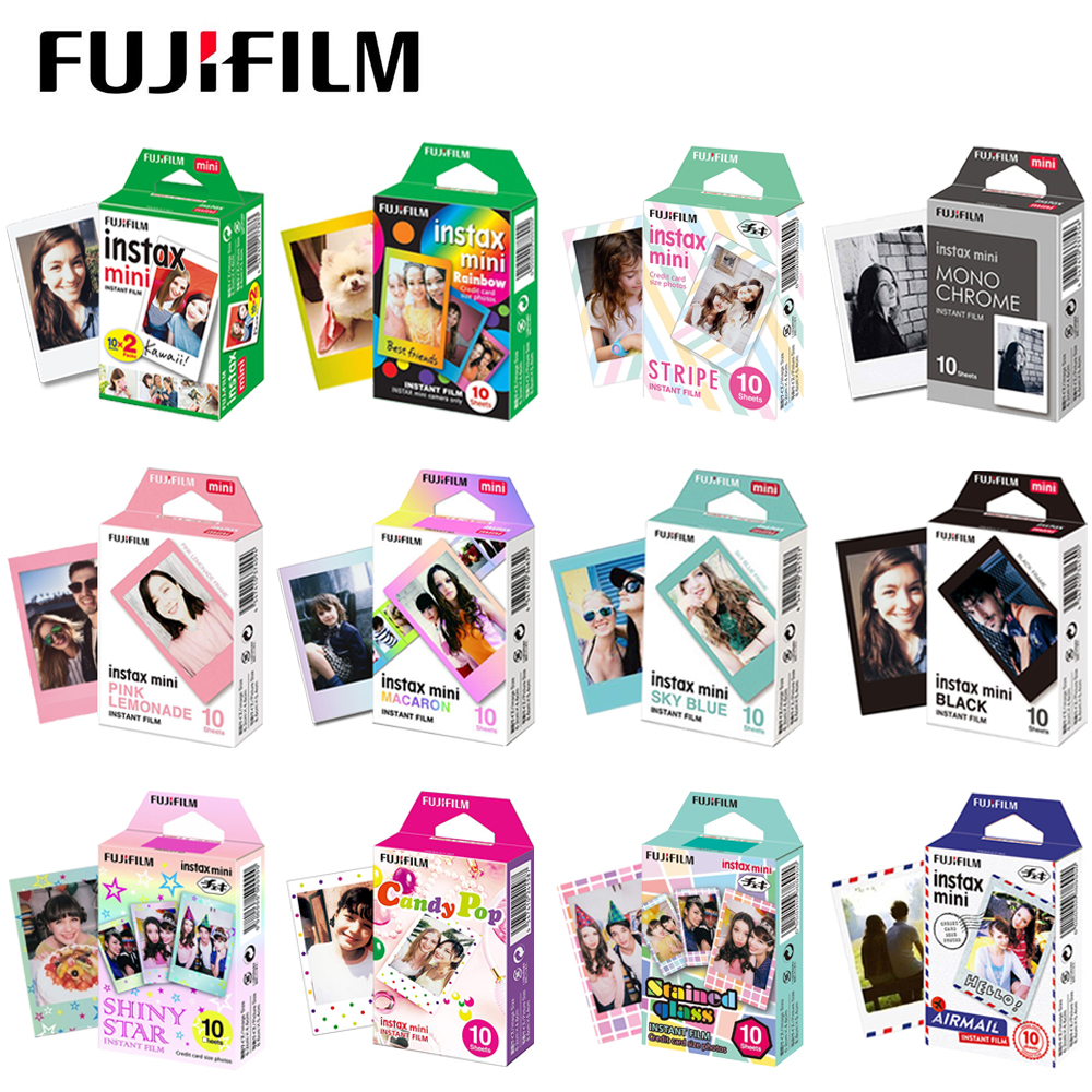 Papel Polaroid de 3 pulgadas, hojas con bordes blancos para Instax Mini,  película Polaroid, 20 hojas - AliExpress