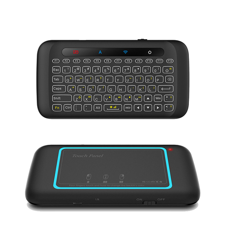 Retroiluminado teclado táctil 2,4 GHz teclado inalámbrico Touchpad teclado Mini para Android TV Box PC portátil Tablet Raspberry Pi 3 B + ► Foto 1/6