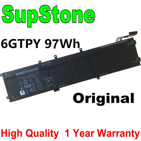 SupStone Original 97Wh 6GTPY 05041C batería del ordenador portátil para Dell precisión M5520 M5530 XPS 15 9560 9570 5XJ28 5D91C P56F-001 P83F001 ► Foto 1/4