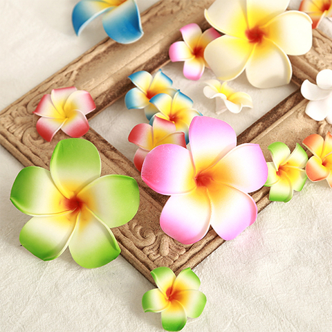 Flores de espuma Hawaiana para fiesta de boda, flores falsas para álbum de recortes DIY, cabeza de flores falsas, 4/9cm, 10 Uds. ► Foto 1/6