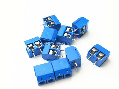 20 PCS KF301-5.0-2P KF301-3P paso 5,0mm KF301-2P Pin recto PCB 2 Pin, 3 Terminal de tornillo del perno conector de bloque de azul ► Foto 1/5