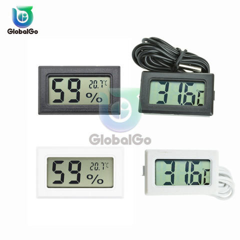 Mini LCD Digital de interior conveniente Sensor de temperatura termómetro higrómetro temperatura humedad medidor de herramienta de medición ► Foto 1/6