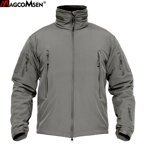 MAGCOMSEN-Chaqueta táctica de invierno para hombre, chaqueta gruesa de forro polar con capucha, abrigo militar de Softshell, impermeable, Airsoft ► Foto 1/6