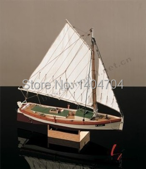 Juego de modelo de velero de madera con corte láser, escala 1:35, barco de pesca americano antiguo, kits de modelo de 
