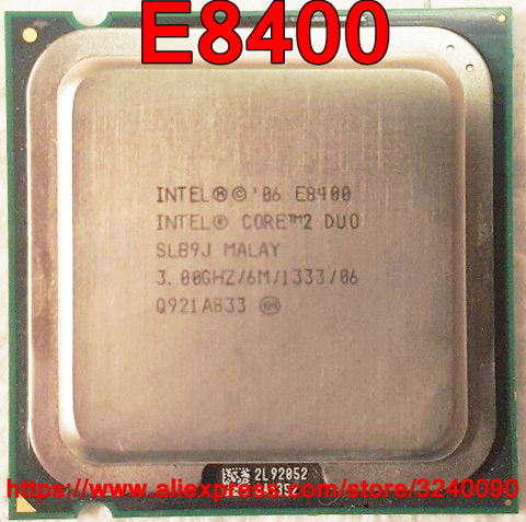 Envío rápido, procesador CPU Original Intel Core 2 Duo E8400 3,0 GHz 6M 1333 Dual-Core Socket 775, envío gratis, venta E8500 E8600 ► Foto 1/1