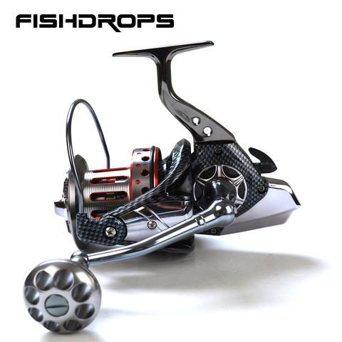 FISHDROPS-carrete de Pesca giratorio, cuerpo totalmente de Metal, para Pesca ► Foto 1/6