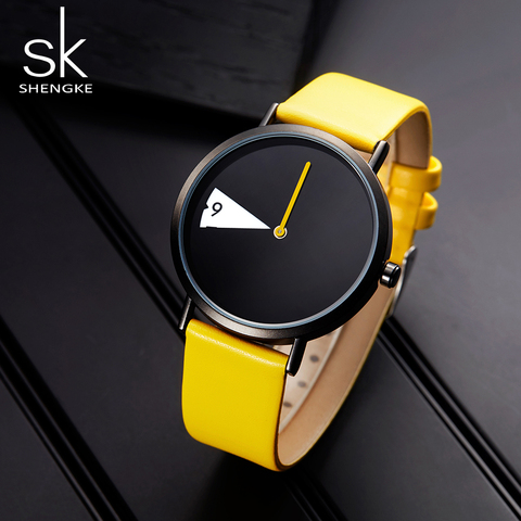 Shengke-Reloj de marca superior SK para mujer, relojes de moda para mujer, de cuero de lujo, resistente al agua, Masculino ► Foto 1/6
