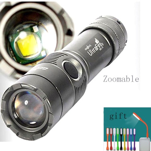 UltraFire-XML-T6 LED ajustable CREE 18650 AAA, linterna de luz de aluminio brillante para caza ► Foto 1/6