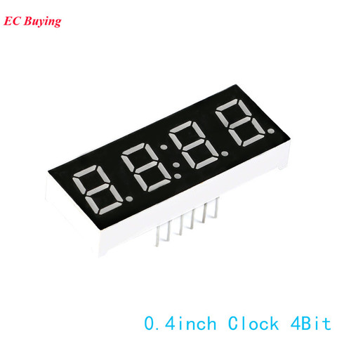 Tubo Digital de 0,4 pulgadas, pantalla de 7 segmentos LED, 4 bits, color rojo, pantalla de segmento de cátodo común, reloj electrónico DIY, 5 uds. ► Foto 1/4