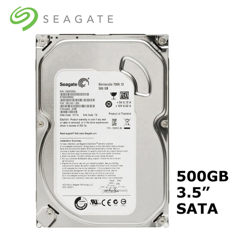 Seagate-disco duro mecánico interno hdd, 3,5 pulgadas, 500GB, SATA, 6 Gb/s, 7200RPM, 16 búfer MB para ordenador de escritorio ► Foto 1/6